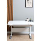 Creo Mobili Yükseklik Ve Eğim Ayarlı, Çekmeceli, Sirius Basic Çalışma Masası 120X75 Cm, Beyaz/Gri