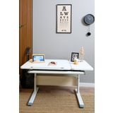 Creo Mobili Yükseklik Ve Eğim Ayarlı, Çekmeceli, Vega Basic Çalışma Masası 130X70 Cm, Beyaz/Gri