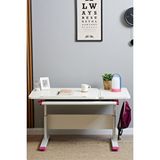 Creo Mobili Yükseklik Ve Eğim Ayarlı, Çekmeceli, Vega Basic Çalışma Masası 130X70 Cm, Ekru/Fuşya