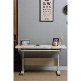 Creo Mobili Yükseklik Ve Eğim Ayarlı, Çekmeceli, Vega Basic Çalışma Masası 130X70 Cm, Ekru/Gri