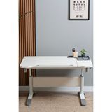 Creo Mobili Yükseklik Ve Eğim Ayarlı, Sirius Simple Çalışma Masası - 120x75 Cm, Ekru/gri