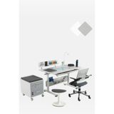 Creo Mobili Yükseklik Ve Eğim Ayarlı, Vega Premium Bilgisayar Ve Çalışma Masası Takımı Beyaz/gri
