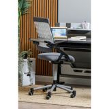 Creo Mobili Yükseklik ve Sırt Ayarlı Vega Çalışma Sandalyesi Ofis ve Bilgisayar Koltuğu Antrasit/Gri 45x57 cm