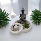 Crescent Ikili Modüler Düzenleyici Set - Modern Masaüstü Organizer ve Zen Dekoratif Tepsi Takımı - Beyaz