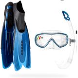 Cressi Agua - Onda - Mexico Palet Maske Şnorkel Set, Mavi, 43-44 8022983109701S