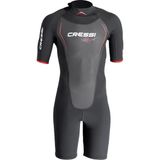 Cressi Altum Man 3 mm Siyah-Kırmızı Shorty Yüzme Elbisesi S Beden