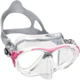 Cressi Eyes Evolution Crsytal Maske Hypoalerjik silikon, Çok Yumuşak ve Rahat, Yüzde İz Bırakmayan Tasarım Maske Şeffaf/Pembe Tek Beden