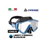 Cressi LIBERTY 3 WINDOWS PROFESYONEL Dalış Maskesi Black/Blue