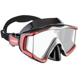 Cressi Liberty Black Red Silver Unisex Dalış ve Yüzme Maskesi - Siyah - Kırmızı - Gümüş - Standart