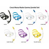 Cressi Marea Maske Gamma Şnorkel Seti - CLEAR-BLUE - Tek Beden - Şeffaf - Mavi