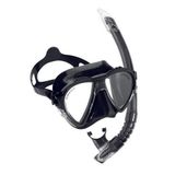 Cressi Matrix Maske Gamma Şnorkel Seti Balıkmarketim - Standart - Tek Renk - BLACK-BLACK