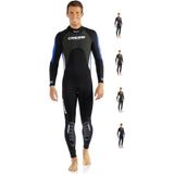 Cressi Morea erkek neopren kıyafet, 3 mm, tüm su sporları için, siyah/mavi/gümüş, S/2