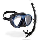 Cressi Ocean+Gamma Siyah-Mavi Yetişkin Maske Şnorkel Seti
