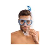 Cressi Perla-mexico Maske Şnorkel Seti Şeffaf- Koyu Mavi Tek Renk