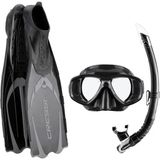 Cressi Pluma Bag Palet Maske Şnorkel Set,45-46 Siyah