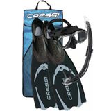 Cressi Pluma Palet Maske Şnorkel Seti Black No:37-38