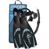 Cressi Pluma Palet Maske Şnorkel Seti - Siyah - 39