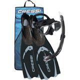 Cressi Pluma Siyah Palet Maske Şnorkel Seti No:39-40