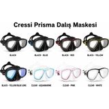 Cressi Prisma Dalış Maskesi - BLACK - YELLOW/BLUE LENS - Tek Beden - Siyah - Sarı