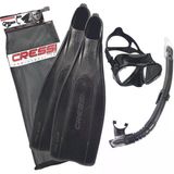 Cressi Pro Star Siyah Palet Maske Snorkel Seti 41 - 42 No