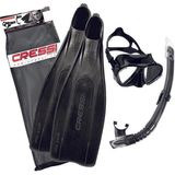 Cressi Pro Star Siyah Palet Maske Snorkel Seti 43 - 44 No