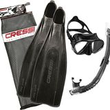 Cressi Pro Star Siyah Palet Maske Şnorkel Seti No:39-40