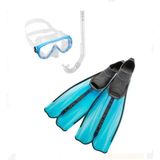 Cressi Rondinella Bag Aq Palet Maske Şnorkel Set 35/36 CA189235 - Mavi - Siyah