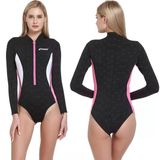 Cressi Termico Lady 2 Mm Pembe-Beyaz Shorty Uzun Kol Yüzücü Elbisesi Xxlarge
