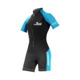 Cressi Tiburon Lady 2 mm Siyah-Açık Mavi Shorty Dalış Elbisesi Small