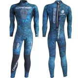Cressi Tokugawa Man 3 mm Mavi Kamuflaj Dalış Elbisesi Medium