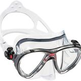 Cressi Yetişkin Big Eyes Evolution Crsytal Maske CLEAR-CLEAR-RED,Big Eyes Evolution
