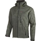 Cresta Outdoor Kamuflaj Baskılı Kapüşonlu Erkek Softshell Ceket - Haki - 3XL