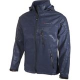 Cresta Outdoor Kamuflaj Baskılı Kapüşonlu Erkek Softshell Ceket - Lacivert
