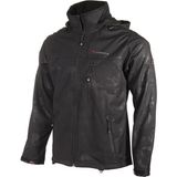 Cresta Outdoor Kamuflaj Baskılı Kapüşonlu Erkek Softshell Ceket - Siyah - 2XL