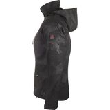 Cresta Outdoor Kamuflaj Baskılı Kapüşonlu Erkek Softshell Ceket - Siyah