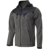Cresta Outdoor Kaplamalı & Baskılı Kapüşonlu Erkek Softshell Ceket - Haki - 3XL