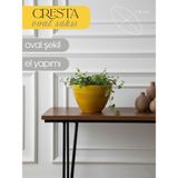 Cresta Seramik Oval Koyu Sarı Saksı 45 * 20 * 35cm