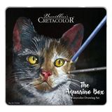 Cretacolor Aquarino Box 24'lü Sulandırılabilir Kuru Boya Kalem Seti Metal Kutu ile Renkli Yaratıcılık