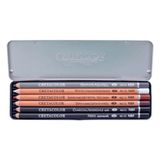 Cretacolor Basic Drawing Set Karakalem Eskiz Çizim Seti Metal Kutu 6 Parça