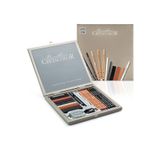 Cretacolor Black & White Box Ahşap Kutulu Profesyonel Karakalem Eskiz Çizim Seti 25 Parça
