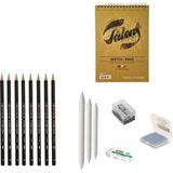 Cretacolor Eskiz Başlangıç Seti 10 + Dereceli Kalem + A5 Defter + Dağıtıcı Set + Silgi + Açacak + Hamur Silgi - Karışık-Çok Renkli - standart