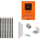 Cretacolor Eskiz Başlangıç Seti 6 + Dereceli Kalem + A5 Defter + Dağıtıcı Set + Silgi + Açacak + Hamur Silgi - Karışık-Çok Renkli - standart