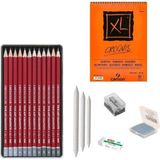 Cretacolor Eskiz Başlangıç Seti 7 + Dereceli Kalem + A5 Defter + Dağıtıcı Set + Silgi + Açacak + Hamur Silgi - Karışık-Çok Renkli - standart