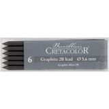 Cretacolor Graphite Lead 2B 5,6 mm Portmin Kalem Ucu 6'lı Kutu (261 82)