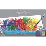 Cretacolor Marino 36 Renk Metal Kutulu Aquarelle Sulandırılabilir Boya Kalemi Seti