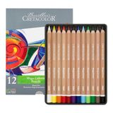 Cretacolor Megacolor Jumbo Kalın Kuru Boya Kalemi Seti 12 Renk Metal Kutu