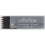 Cretacolor Nero Drawing Lead Soft 5,6 mm Portmin Kalem Ucu 6'lı Kutu (261 01)