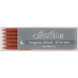 Cretacolor Sanguine Lead Oil, Medium 5,6 mm Portmin Kalem Ucu 6'lı Kutu (262 02)