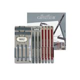 Cretacolor Silver Box Profesyonel Karakalem Eskiz Çizim Seti 15 Parça Metal Kutu