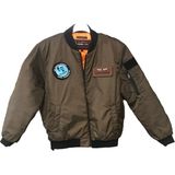 Crew Turk Crewtürk Pilot Montu Haki Yeşil Renkli Bomber Ceket - 3XL